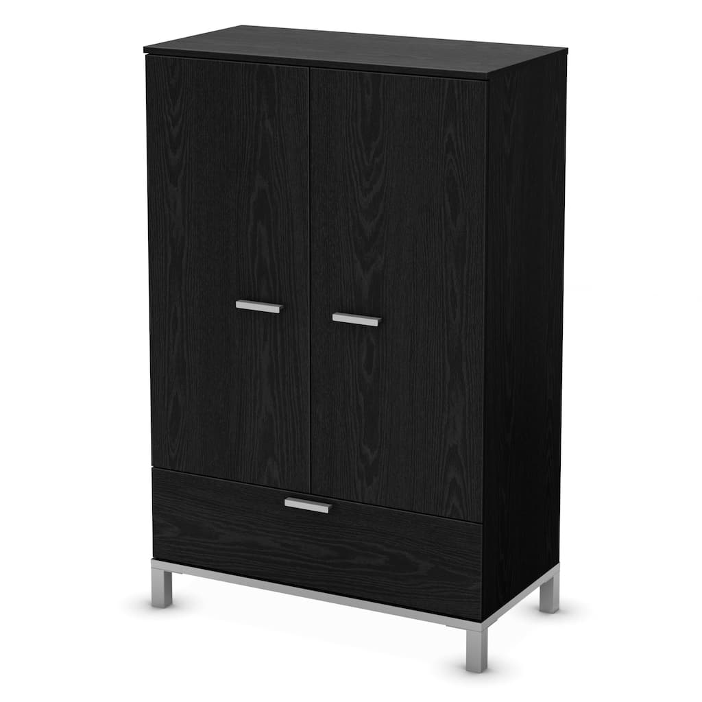 South Shore Black Oak Flexible Armoire