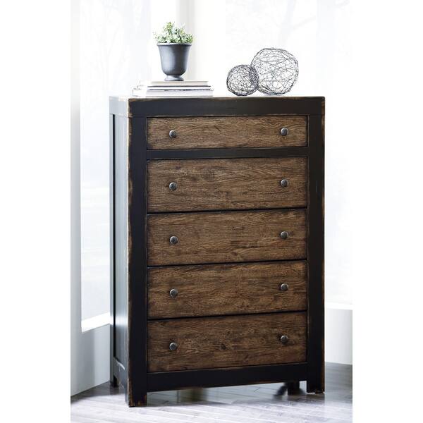 Signature Design by Ashley Emerfield Distressed Brown 5-drawer Dresser -  Bed Bath & Beyond - 10208804