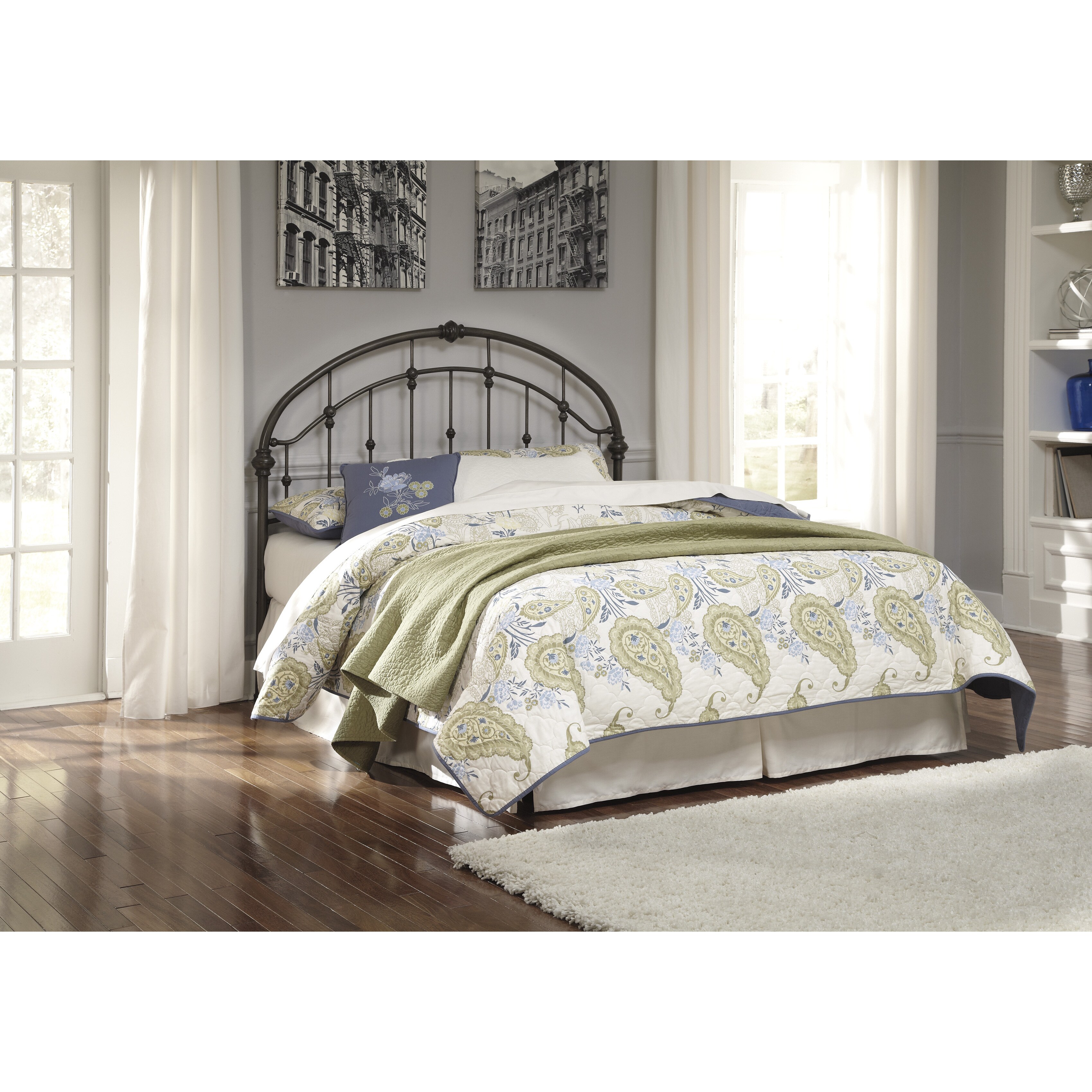 Shop Signature Design by Ashley Nashburg Bronze Queen Metal Headboard