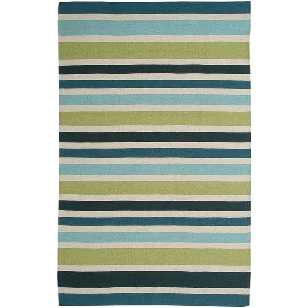 Rizzy Home Swing New Zealand Wool Blend Hand-woven Dhurrie Area Rug (2'6 x 8') - 2'6" x 8'