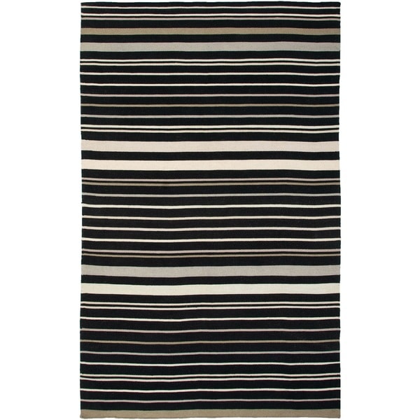 Rizzy Home Swing New Zealand Wool Blend Hand-woven Dhurrie AreaRug (8' x 10') - 8' x 10'