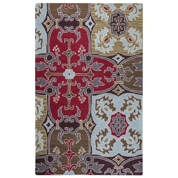 Rizzy Home Country Collection Hand-tufted New Zealand Wool Blend Accent Rug (2' x 3') - 2' x 3'