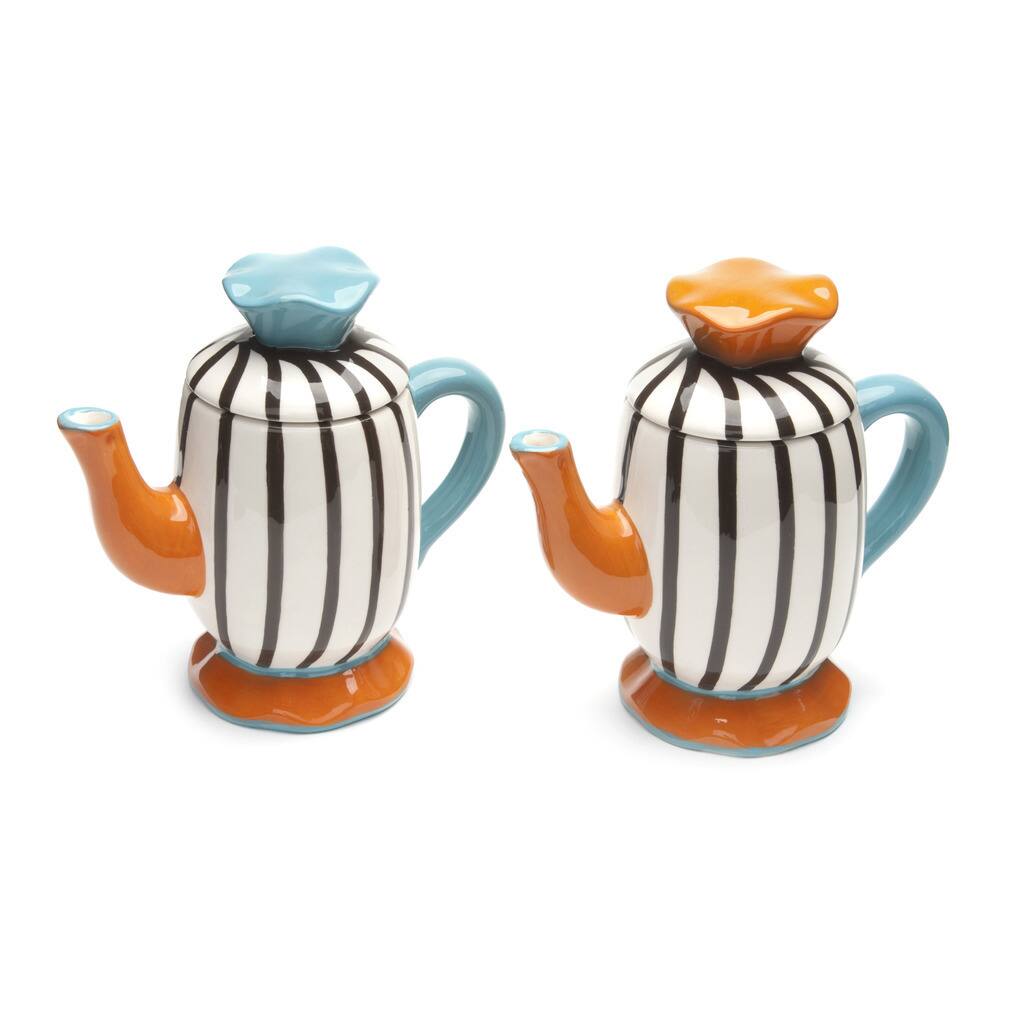 Blue Brulee Mini Tea Pots by La Cote (Set of 2)