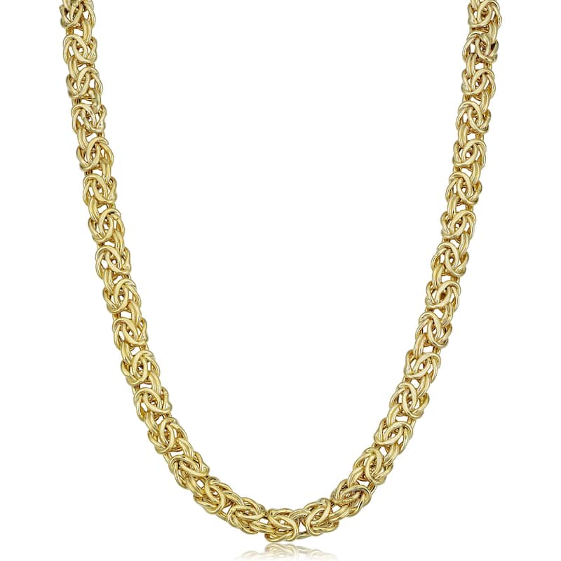 14k Yellow Gold 6-mm Byzantine Necklace (18 inches)