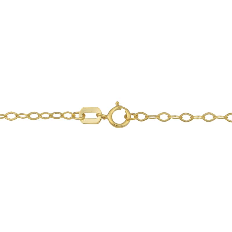 Fremada 10k Yellow Gold Diamond Shape Station Anklet (10 inches)