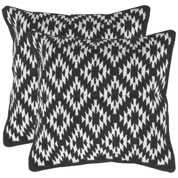 Flair 18x18 Black Throw Pillow