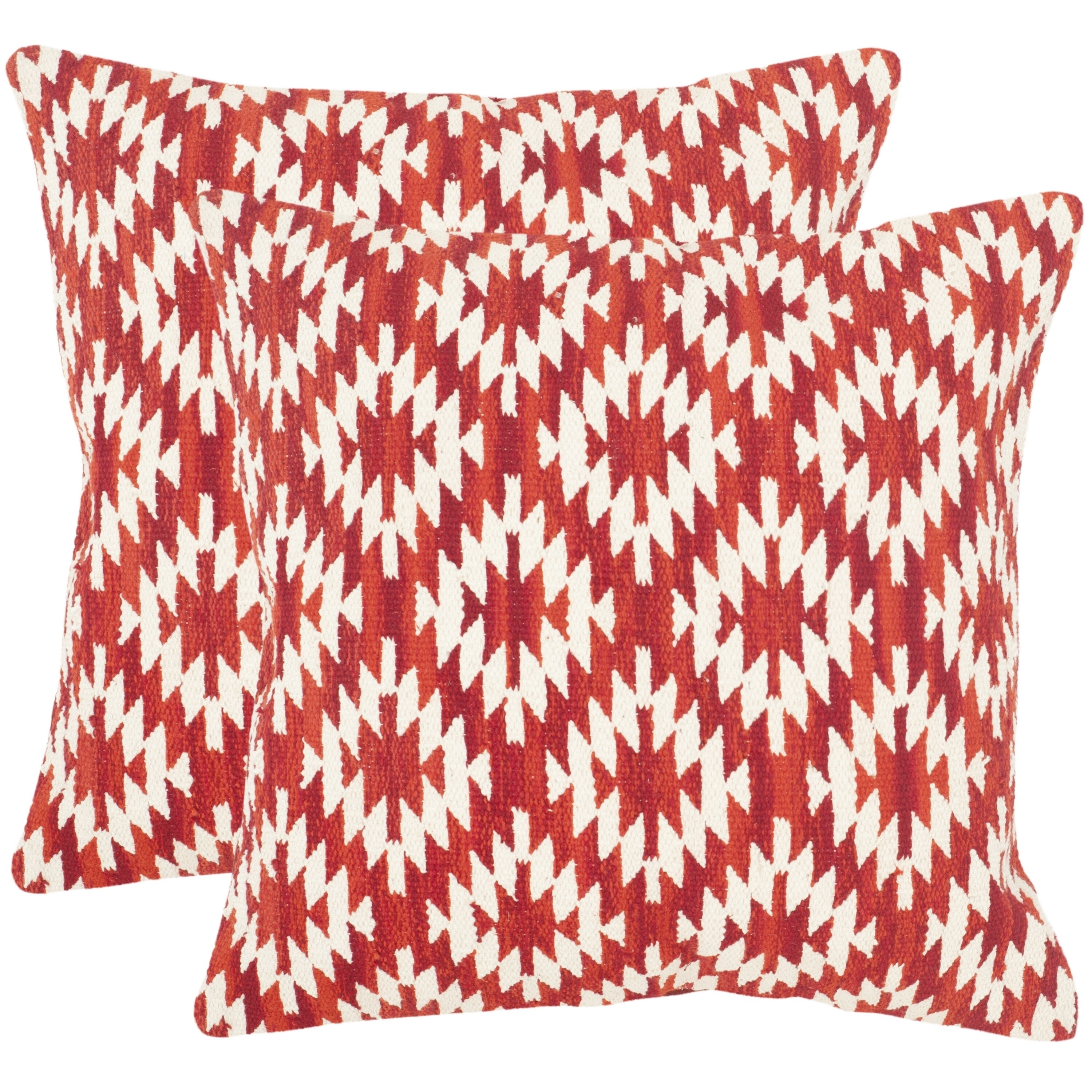 Shop Safavieh Southwestern Diamond Red Throw Pillows 20 Inches X