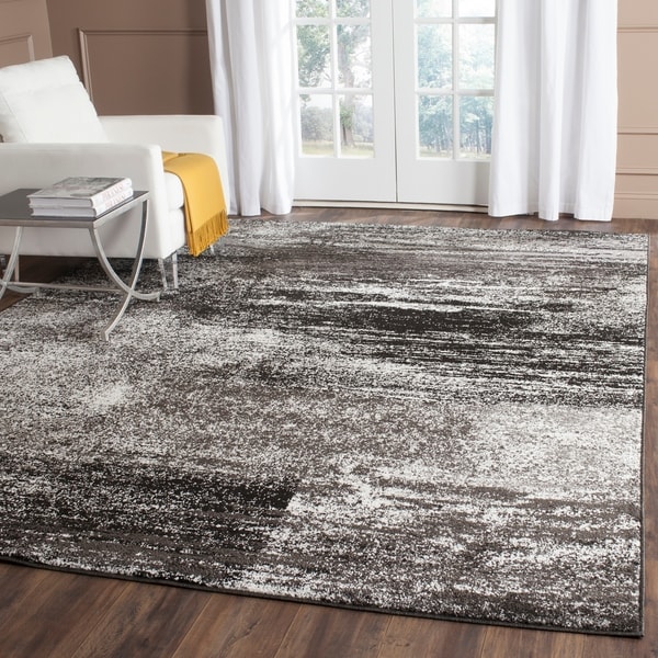 Safavieh Adirondack Modern Abstract Silver/ Black Rug - 9' x 12'