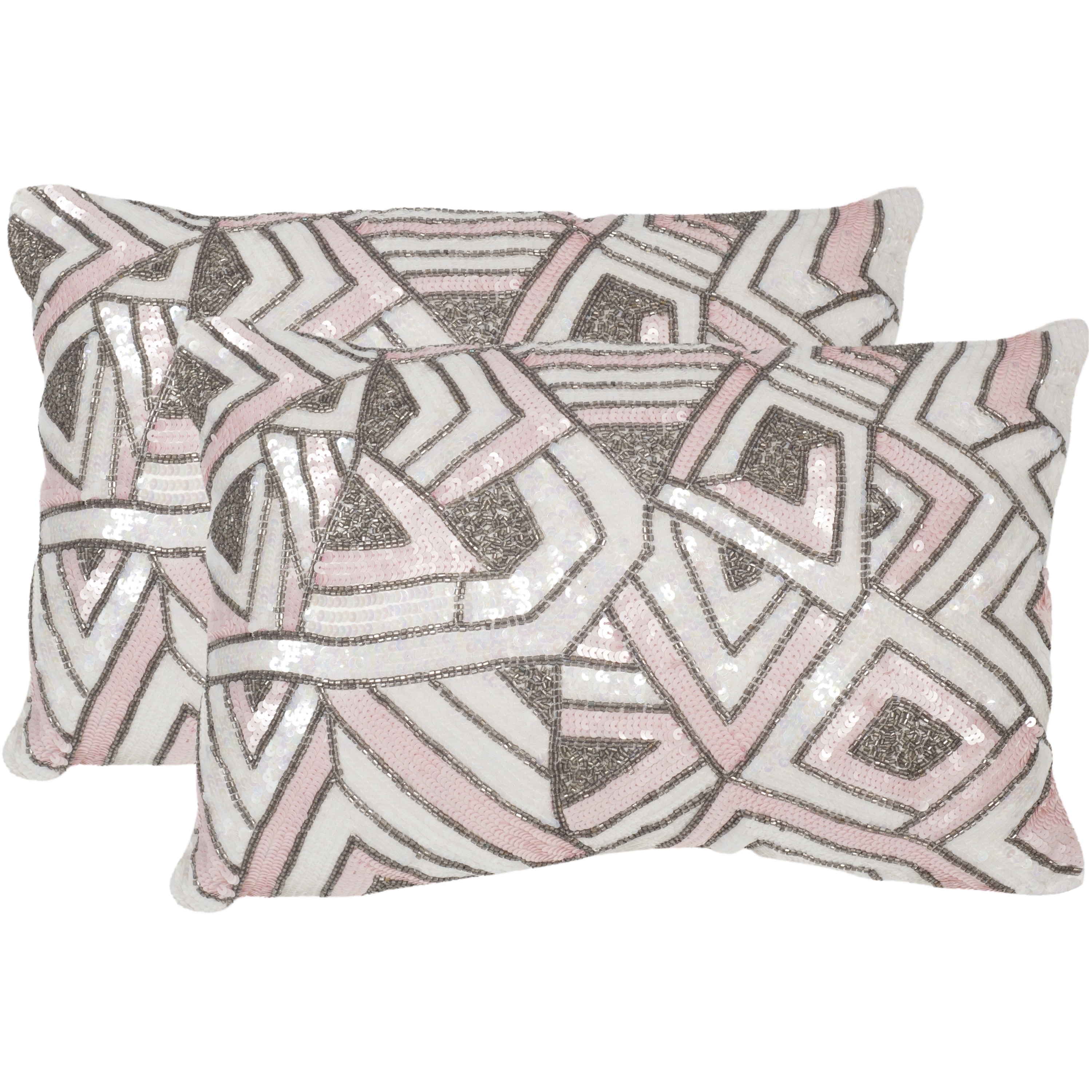 Shop Safavieh Ricci Pale Pink Throw Pillows 12 Inches X 18 Inches