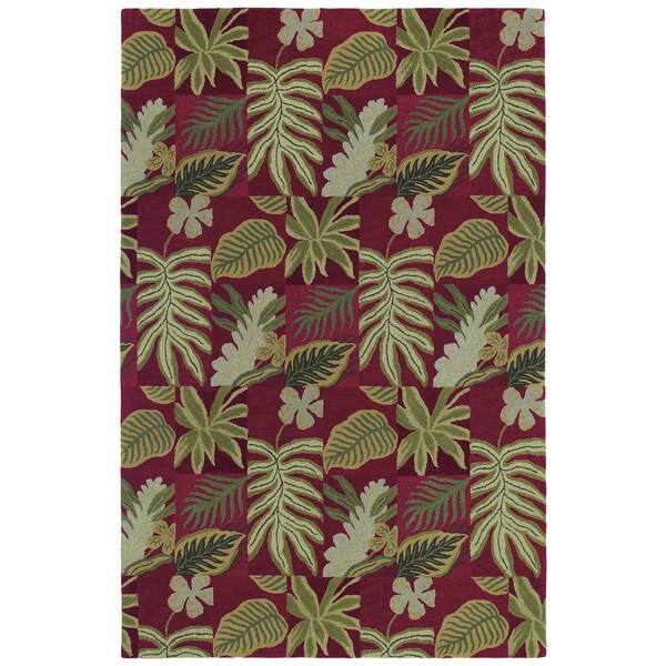 Moods Red Brasil Floral Wool Rug (8' x 10') - 8' x 10' - Bed Bath ...