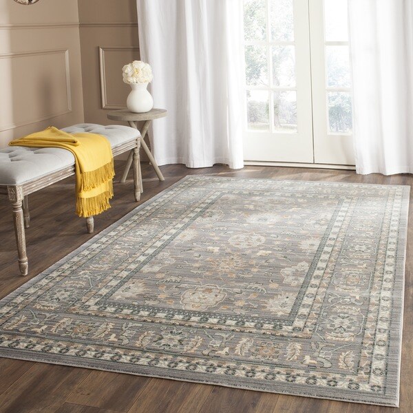 Safavieh Valencia Mauve Distressed Silky Polyester Rug (8' x 10')