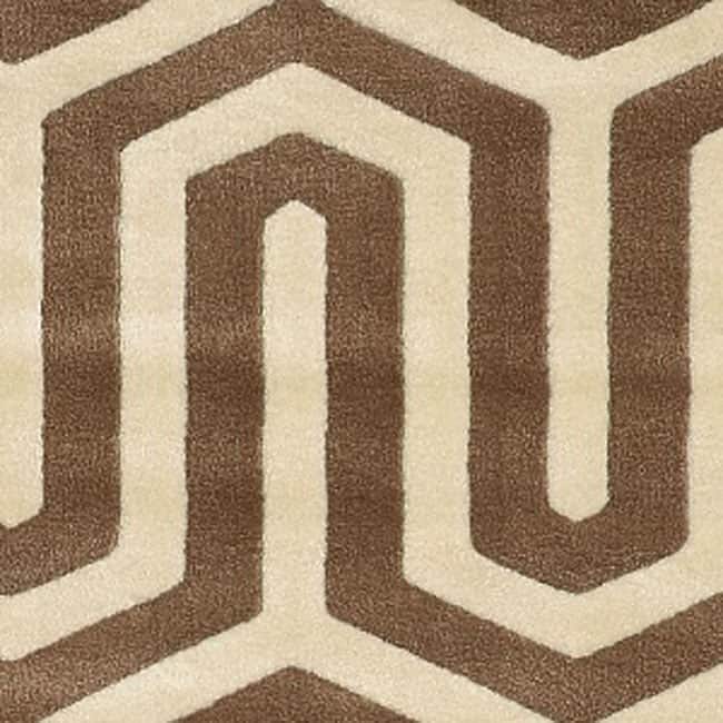 Linon Roma Tangent Ivory/Beige Rug
