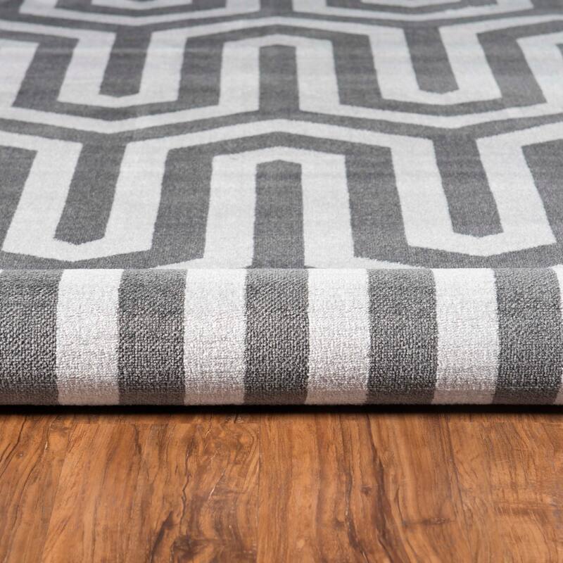Linon Roma Tangent Ivory/Beige Rug
