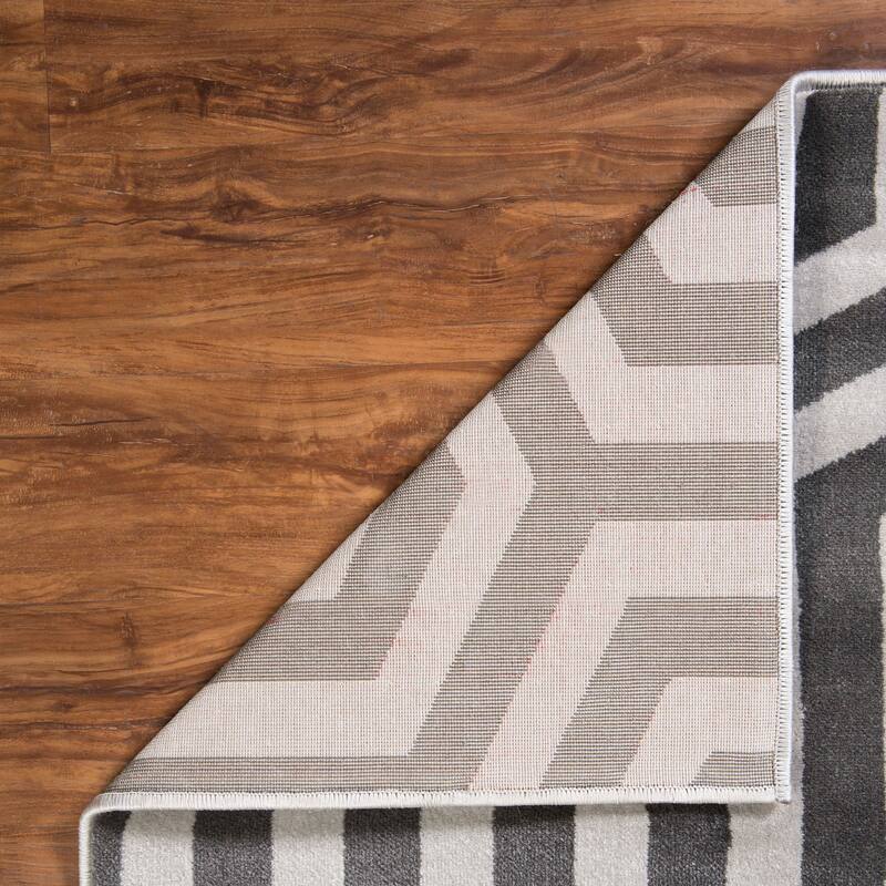 Linon Roma Tangent Ivory/Beige Rug