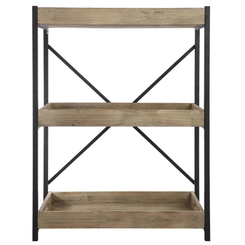 Kathy Ireland Wood/ Metal Low Etagere