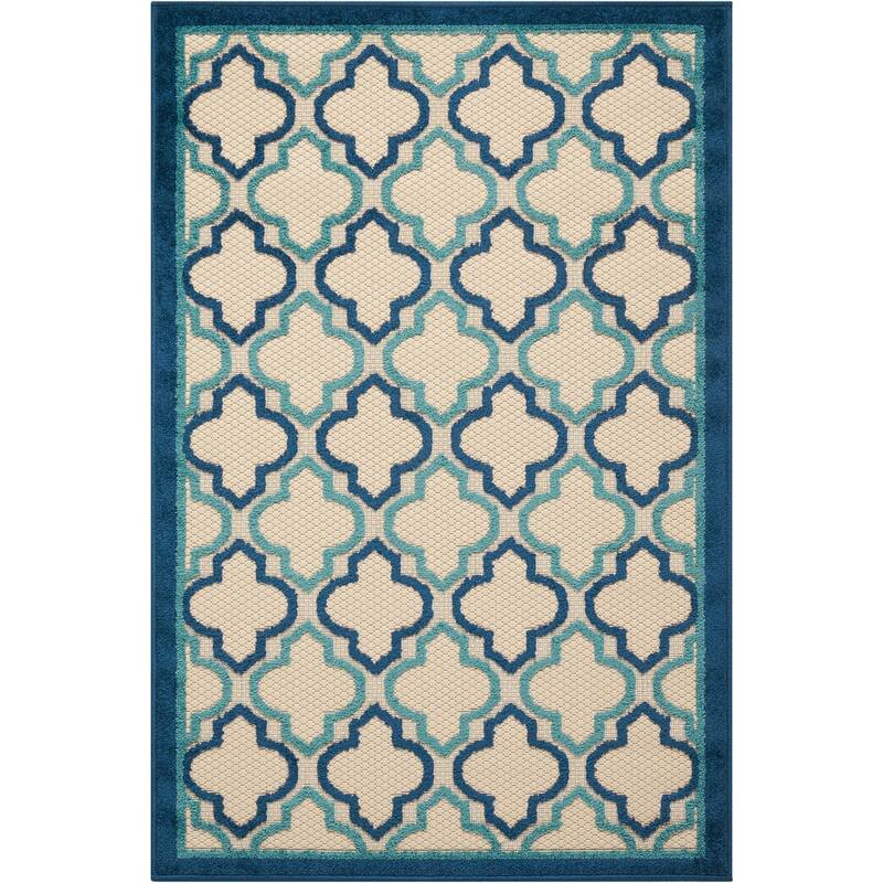 Nourison Aloha Trellis Indoor/Outdoor Area Rug - 2'8" x 4' - Navy
