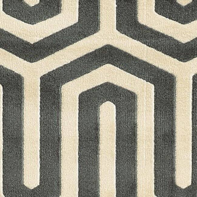 Linon Roma Tangent Ivory/Beige Rug