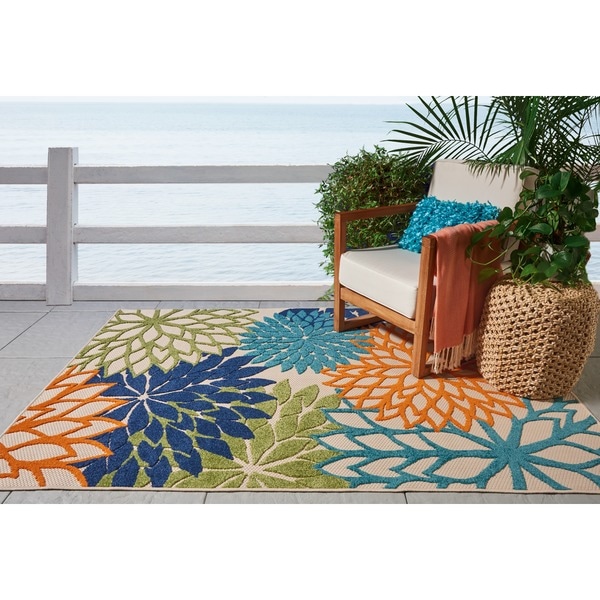 Nourison Aloha Indoor/Outdoor Multicolor Rug - 2'8 x 4'