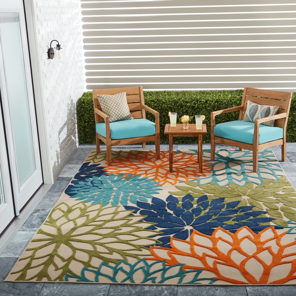 Nourison Aloha Floral Indoor/Outdoor Area Rug