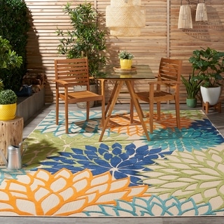 Nourison Aloha Floral Abstract Indoor Outdoor Area Rug