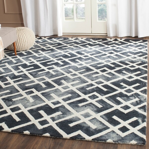 Safavieh Handmade Dip Dye Watercolor Vintage Graphite/ Ivory Wool Rug - 8' x 10'