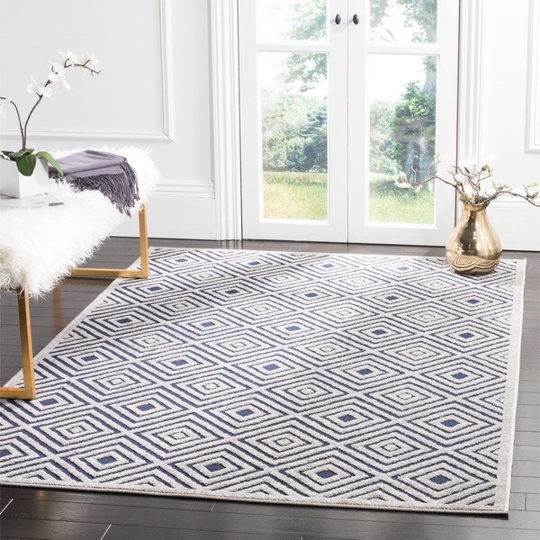Safavieh Cottage Cream/ Navy Rug - 8' x 11'2