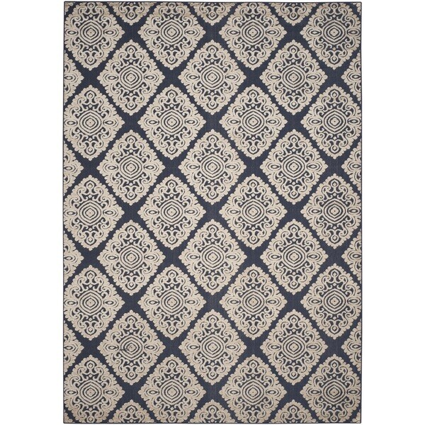 Safavieh Cottage Navy/ Cream Rug - 8' x 11'2