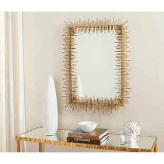 SAFAVIEH Sunray Antique Gold 27 x 35-inch Rectangle Decorative Mirror - 27" x 1" x 35"