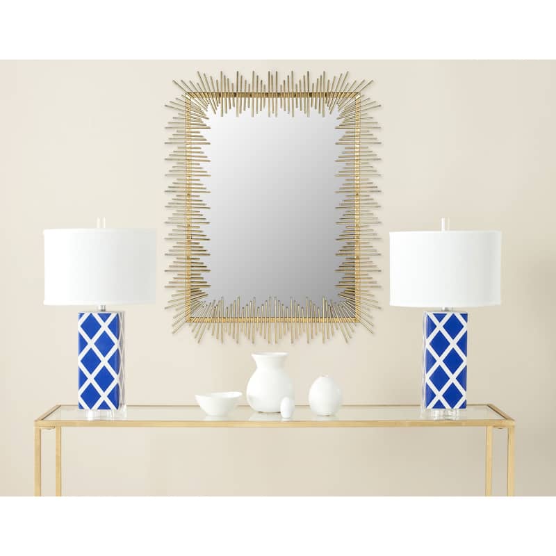 SAFAVIEH Sunray Antique Gold 27 x 35-inch Rectangle Decorative Mirror - 27" x 1" x 35"