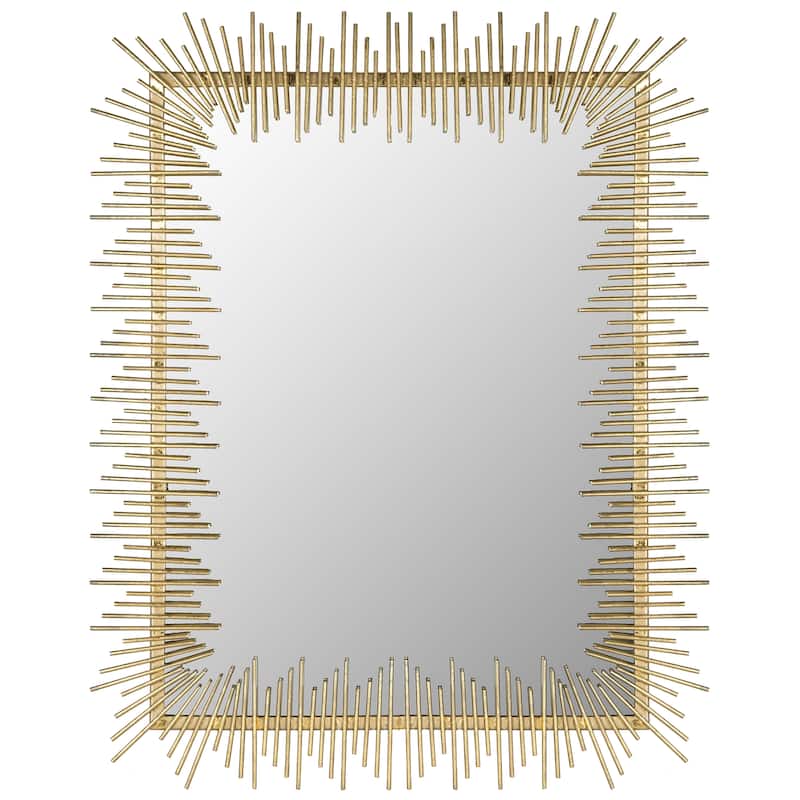SAFAVIEH Sunray Antique Gold 27 x 35-inch Rectangle Decorative Mirror - 27" x 1" x 35"