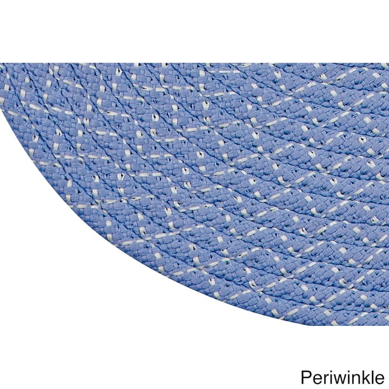 Better Trends Sunsplash Braided Indoor/ Outdoor Area Rug - Periwinkle - 96" Round