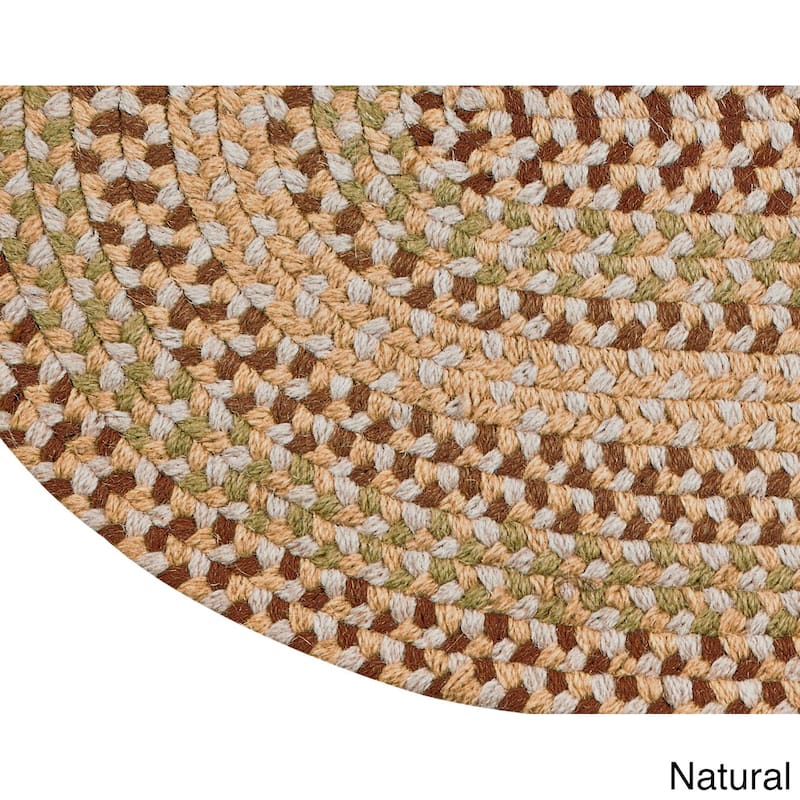 Better Trends Woodbridge Braid Reversible Indoor Area Utility Rug - Ivory - 72" Round