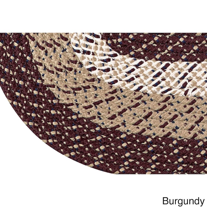 Better Trends Country Braid Collection 2-Piece Set Durable & Stain Resistant Reversible Chair Pads with Ties