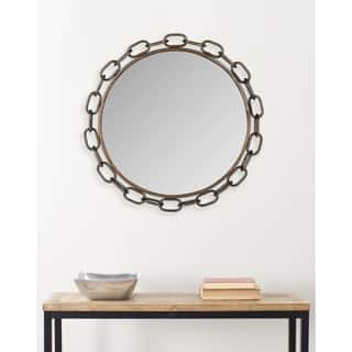 SAFAVIEH Atlantis Chain Link Antique Copper 26-inch Decorative Mirror - 26" x 2" x 26"