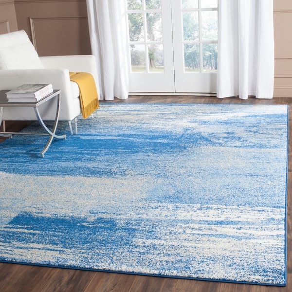 Safavieh Adirondack Modern Abstract Silver/ Blue Rug - 8' x 10'