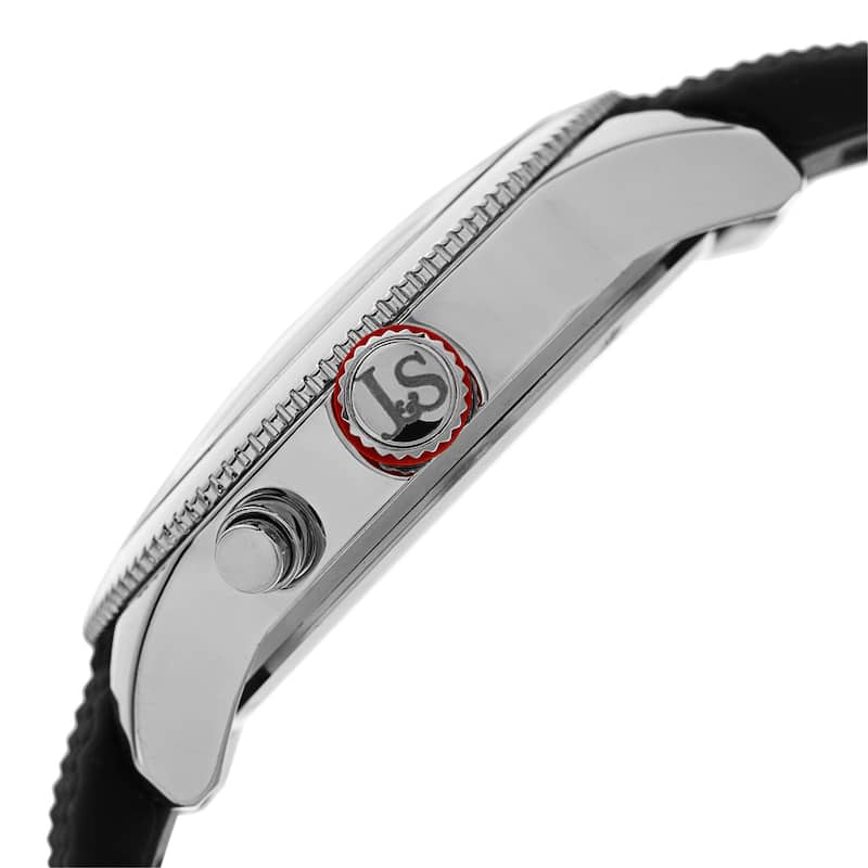 Joshua & Sons Sporty Men's Swiss Quartz Multifunction Silver-Tone Strap Watch - silver