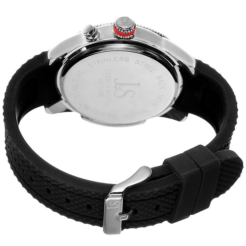 Joshua & Sons Sporty Men's Swiss Quartz Multifunction Silver-Tone Strap Watch - silver