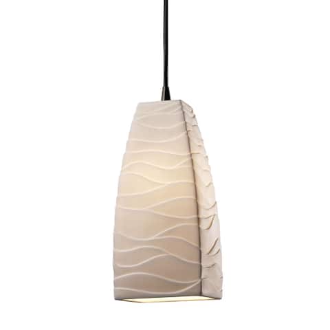 Justice Design Limoges Small Tall Tapered Square Pendant