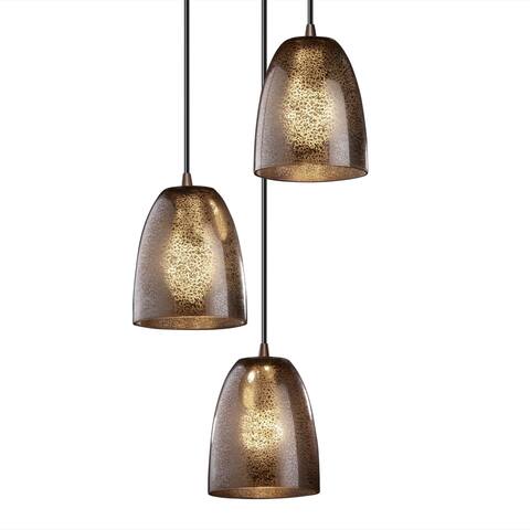Justice Design Fusion 3-light Bronze Cluster Pendant