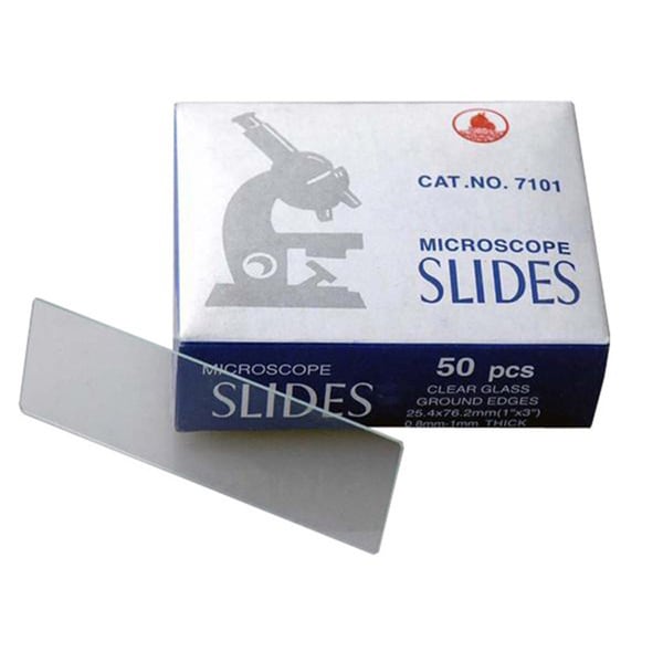 50 Blank Microscope Slides with Ground Edges