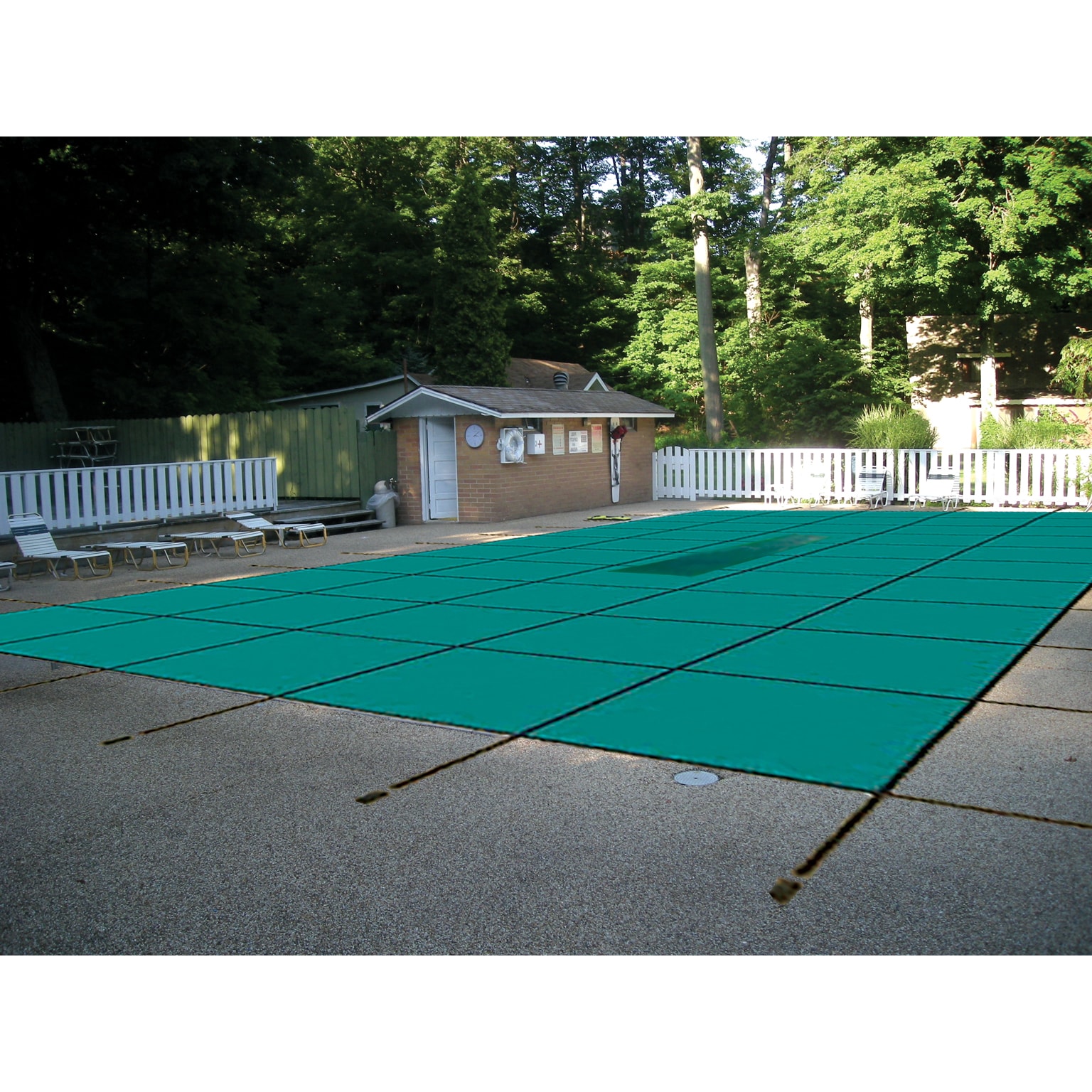 Swimming Pool Cover 18X36 FT W/Center Step Rectangular Mesh Outdoor