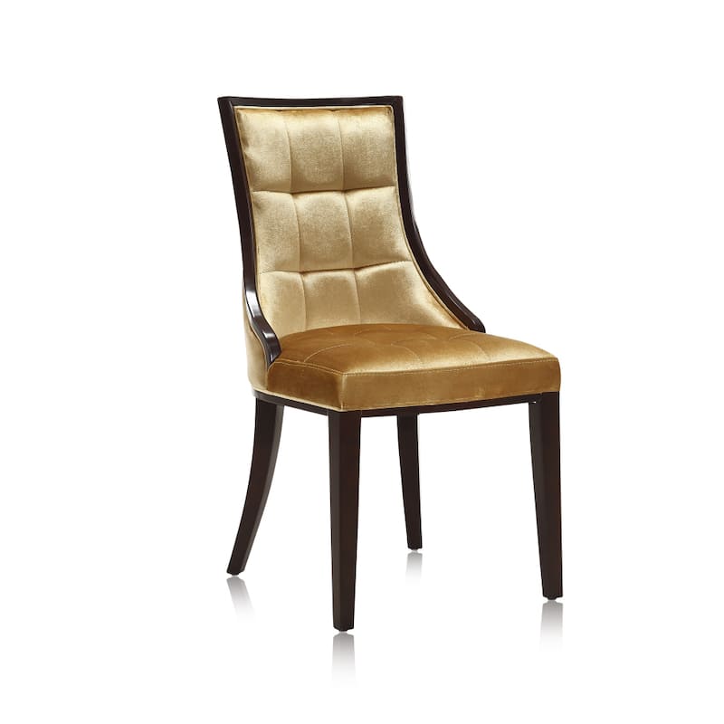 5th Ave Dining Chairs (Set of 2) - Antique Gold - Side Chairs - Upholstered
