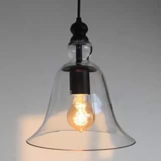 Marlowe 1-light Adjustable Cord 8-inch Clear Glass Edison Pendant - Clear