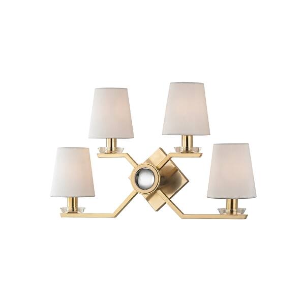 Hudson Valley Lighting Baker 4 Light Wall Sconce Aged Br Lighting Baker 4 Light Wall Sconce