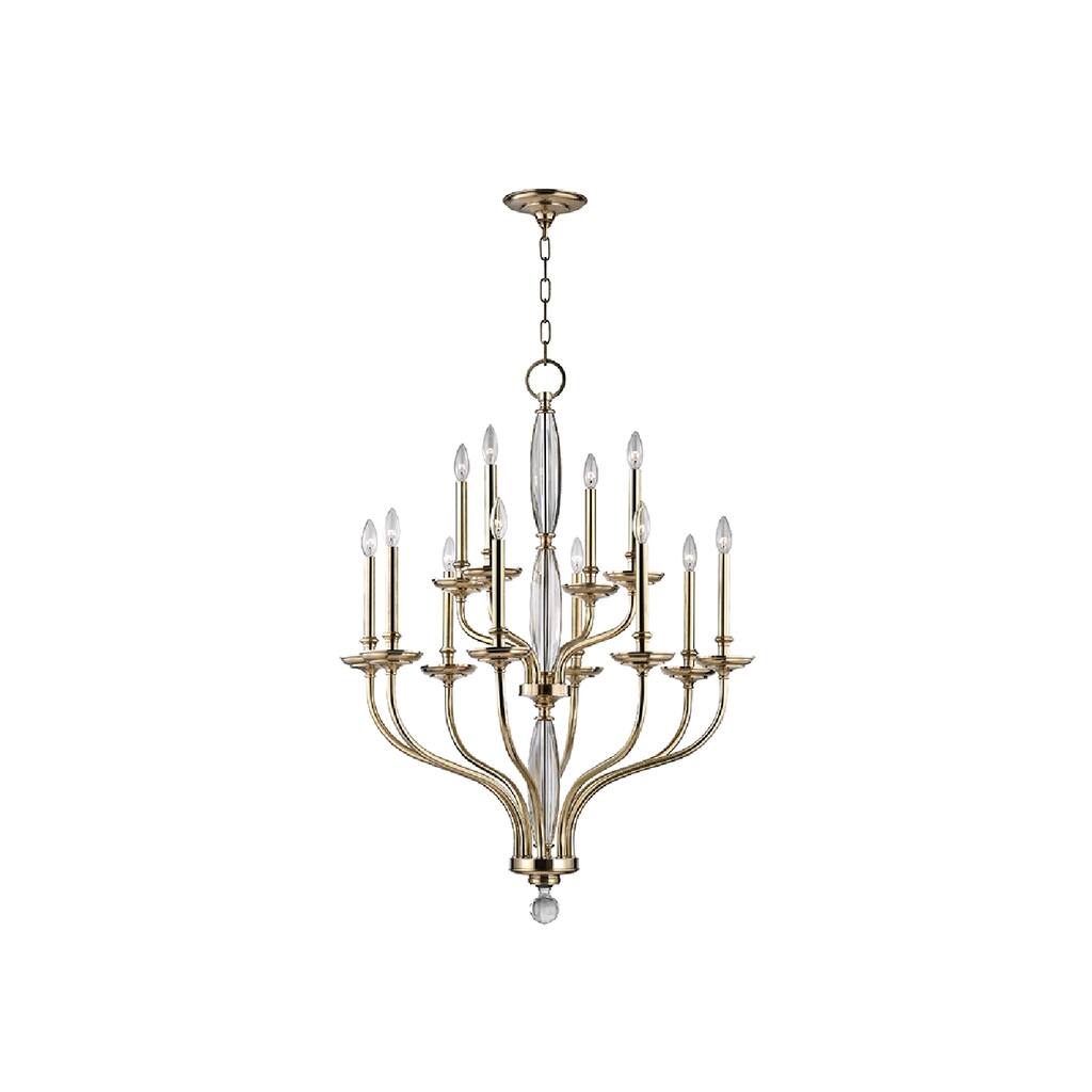 Hudson Valley Lighting Lauderhill 12-light Chandelier, Aged Brass