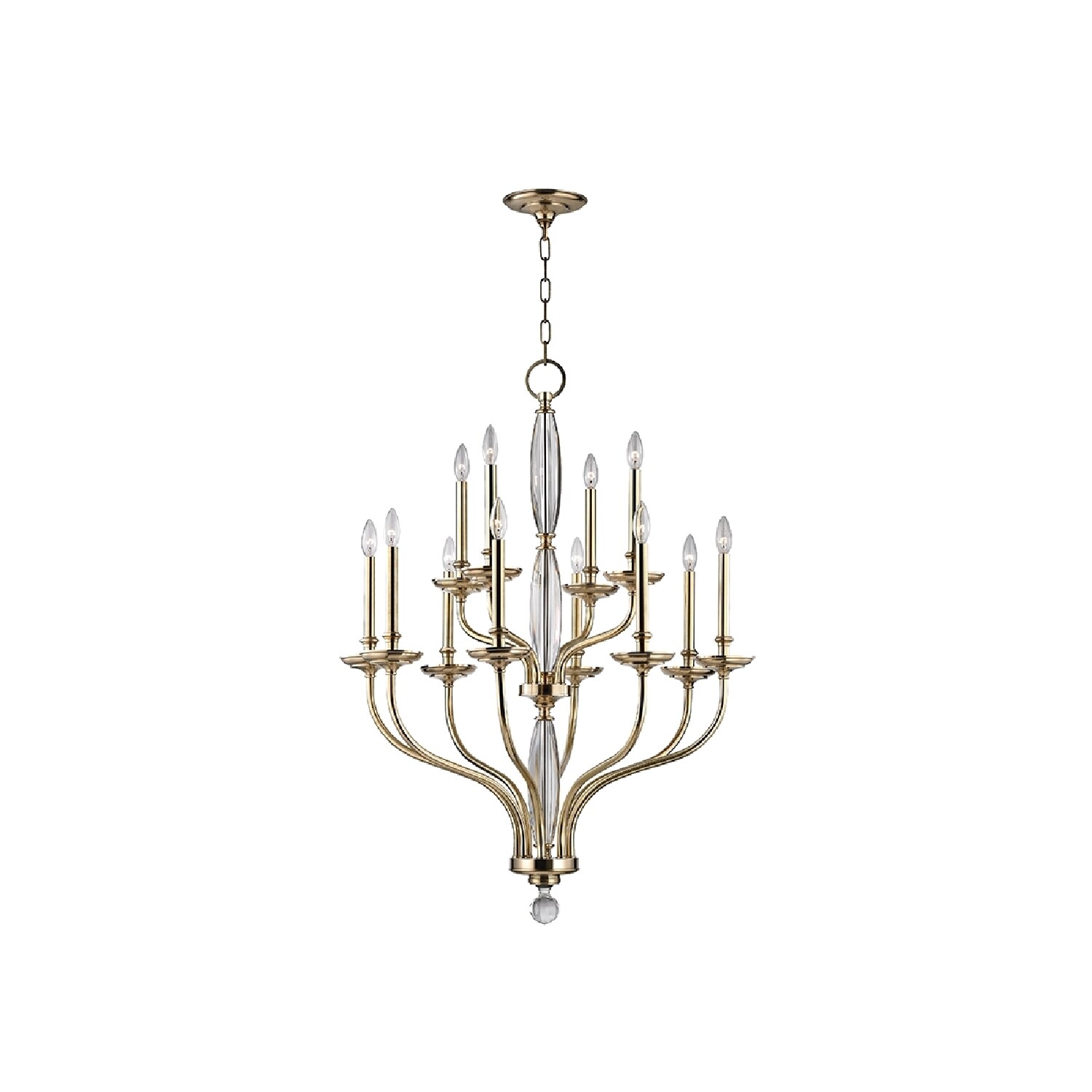 Hudson Valley Lighting Lauderhill 12-light Chandelier, Aged Brass (Aged Brass, Clear) - Chandeliers For Bedrooms by Overstock.com