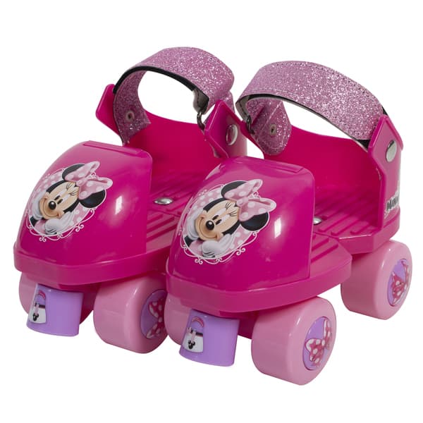 Disney Minnie Mouse Kids Rollerskates with Knee Pads Bed Bath