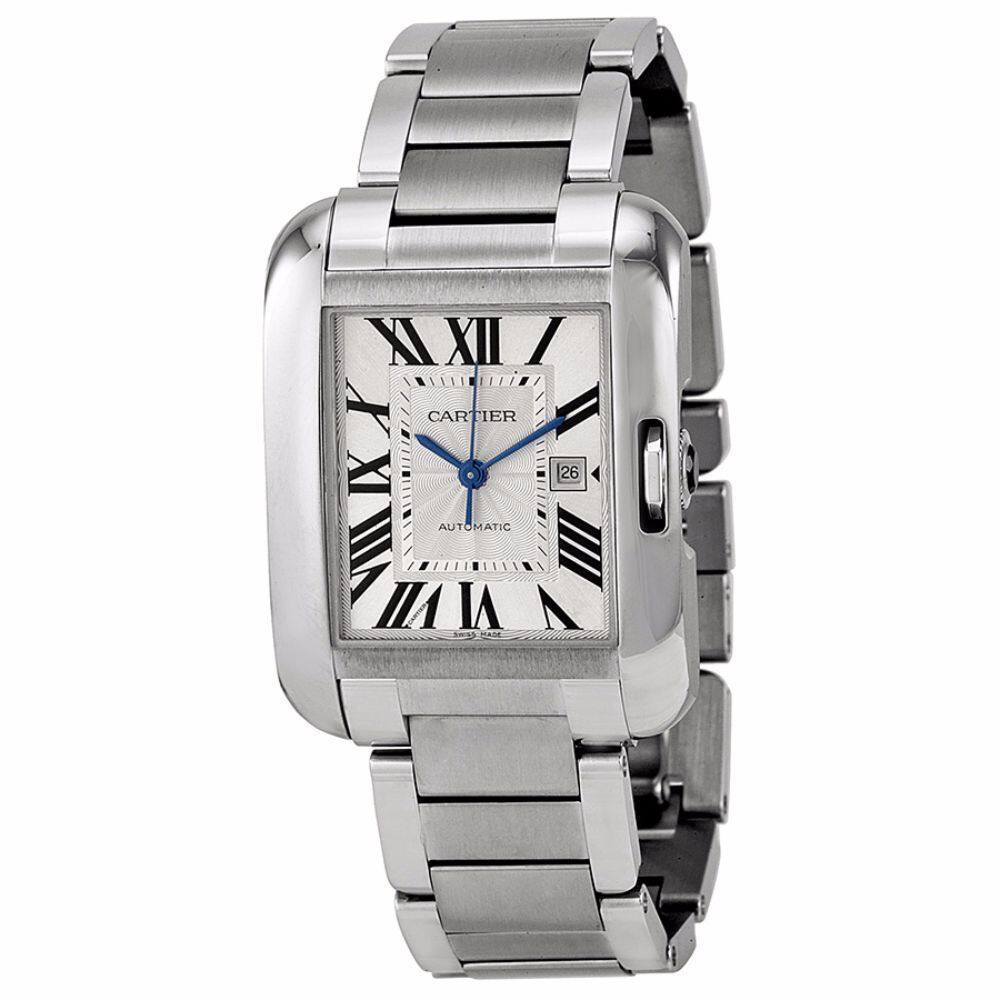 Cartier Men's W5310009 Tank Anglaise Rectangle Silvertone Bracelet Watch