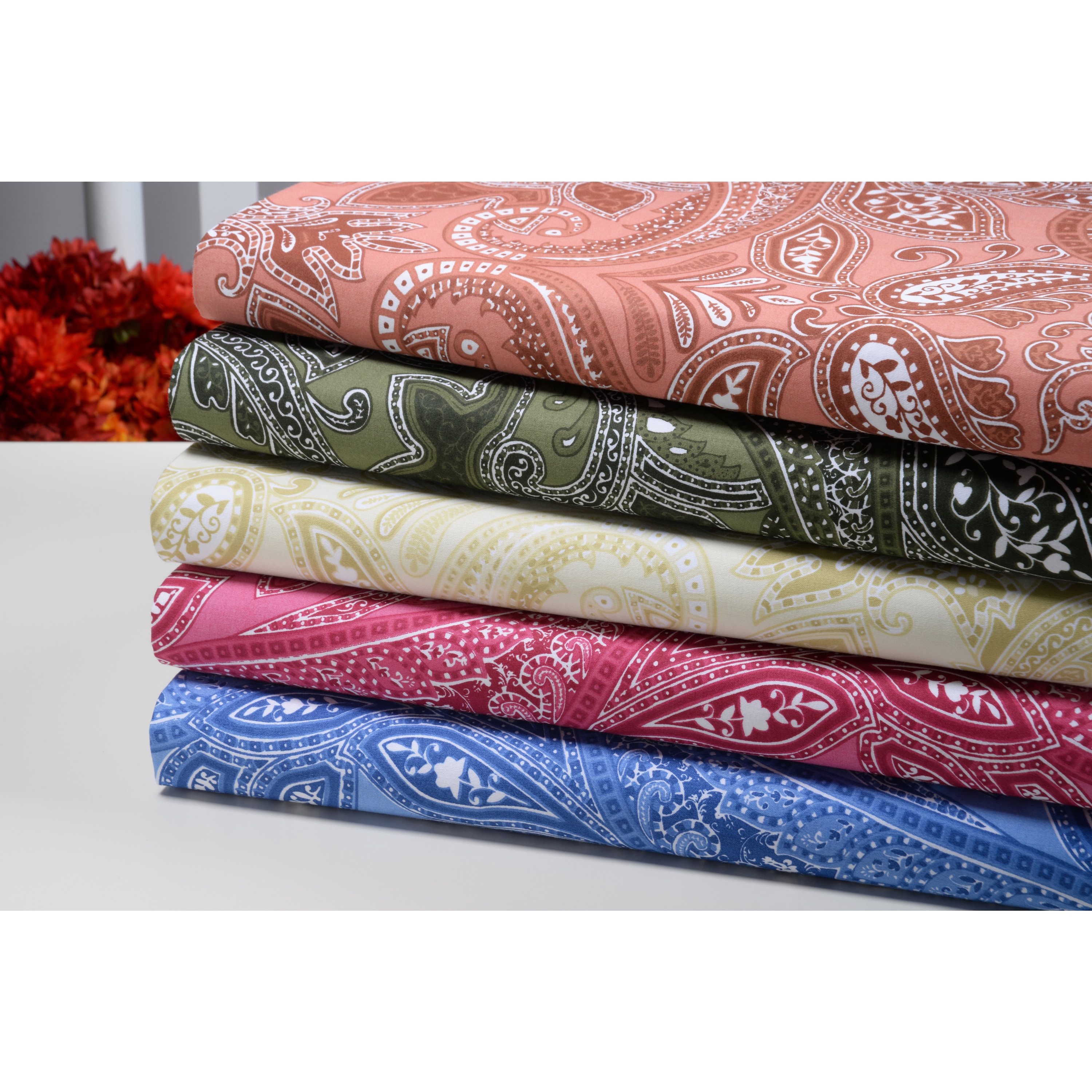 Crystal Palace Paisley 300 Thread Count Cotton Sheet Set   16971088