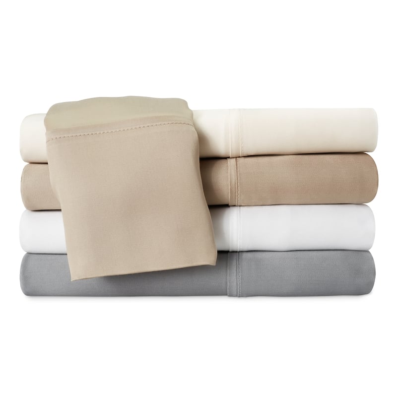 LUCID Comfort Collection Deep Pocket Tencel Bed Sheet Set - Split King Sheets - Opal